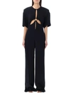 Stella Mccartney Cutout Straight-leg Jumpsuit In Black