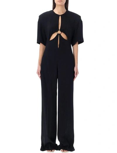 Stella Mccartney Cutout Straight-leg Jumpsuit In Black