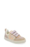 Veja V-10 Suede Sneakers In Beige Multi