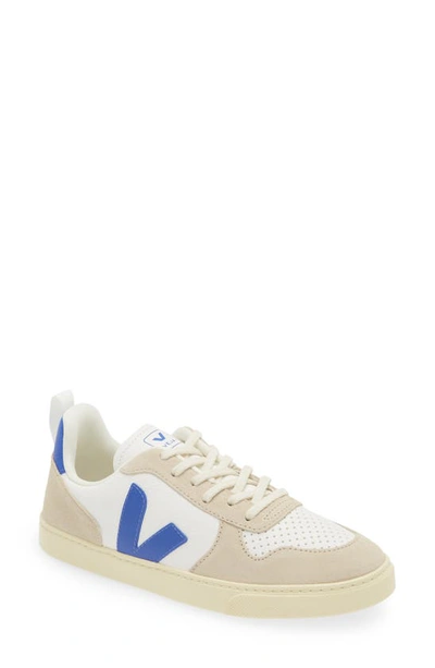 Veja Kids' Small V-10 Sneaker In Extra-white Paros Almond