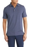 Peter Millar Drum Stripe Performance Polo In Navy