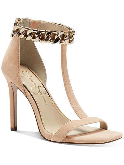 Jessica Simpson Omesa Womens Chain Embellished Ankle Strap In Multi