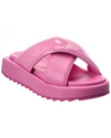 Gia Borghini Leather Platform Sandal In Pink