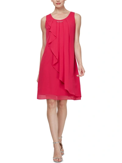 Slny Womens Sleeveless Mini Party Dress In Pink