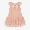 ANGEL'S FACE ANGEL'S FACE BABY GIRLS PINK TULLE & LACE DRESS