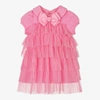 ANGEL'S FACE ANGEL'S FACE BABY GIRLS PINK TIERED RUFFLE DRESS