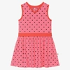 MINI RODINI GIRLS PINK ORGANIC COTTON POLKA DOT DRESS