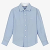 PAN CON CHOCOLATE BOYS BLUE COTTON LOGO SHIRT