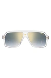 CARRERA EYEWEAR 60MM GRADIENT POLARIZED RECTANGULAR SUNGLASSES