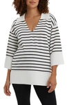 Nom Maternity Suki Stripe Maternity Sweater In Blue & White Stripe