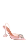 AMINA MUADDI BEGUM GLASS POINTED TOE SLINGBACK PUMP