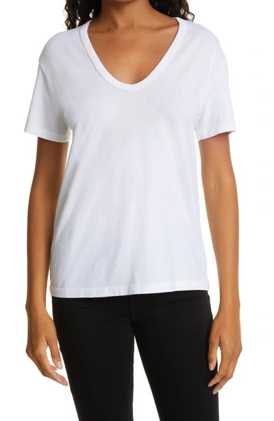 AG RELAXED COTTON U-NECK TEE