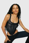 Cor.e Campbell Corset In Black Monogram