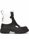 DOLCE & GABBANA DOLCE & GABBANA DG NEXT NYLON AND LEATHER BOOTS