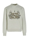Stampd Grey Chrome Flame Sweatshirt In Gray