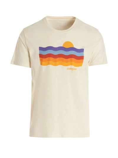 Cotopaxi Printed Organic Cotton-blend Jersey T-shirt In Bone