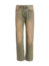 Darkpark 'larry' Distressed Faded Jeans In Light Blue