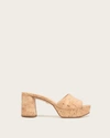 Veronica Beard Daliplatlow Cork Mule Sandals In Natural