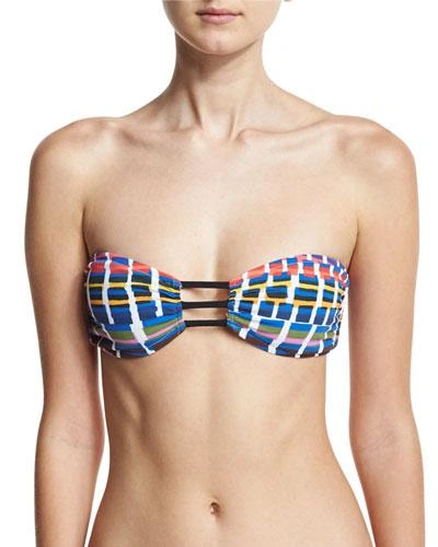 Milly Lanai Giraffe-print Strappy Swim Bikini Bottom, Multicolor