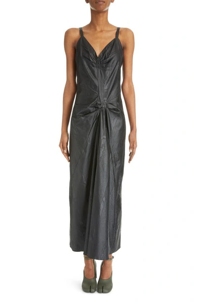 Maison Margiela Gathered Front Tank Maxi Dress In Black