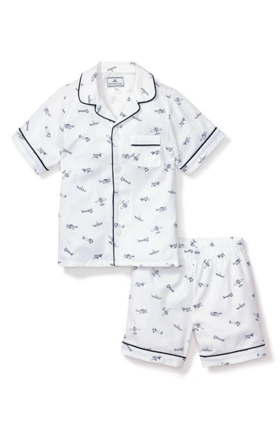 Petite Plume Boys' Par Avion Classic Short Set - Baby, Little Kid, Big Kid In White