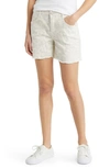 Wit & Wisdom 'ab'solution Floral High Waist Shorts In Pistachio/ Ecru