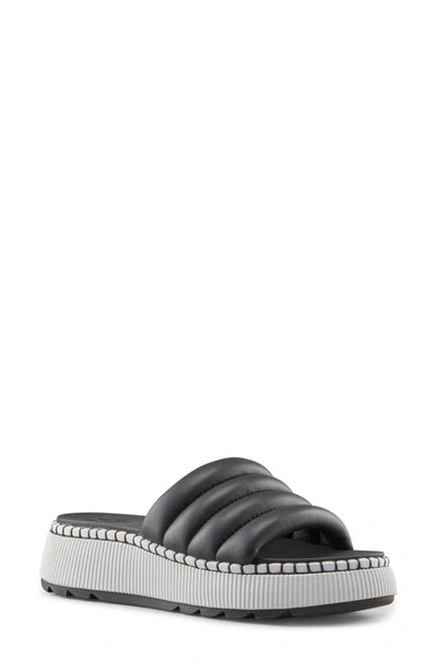 Cougar Soprato Platform Leather Slides In Black