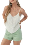 O'neill Janessa Rib Cotton Sweater Tank In Winter White