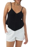 O'neill Janessa Rib Cotton Sweater Tank In Black