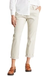 Ag Caden Crop Faux Leather Pants In Leatherette Pale Smoke