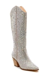 Matisse Nashville Rhinestone Western Boot In Clear Rhinestone