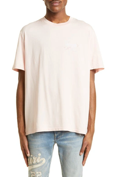 Amiri 22 Distressed Logo Cotton Jersey T-shirt In Silver P