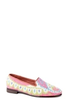 Bypaige Needlepoint Paisley Loafer In Pink
