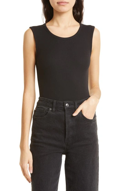 Atm Anthony Thomas Melillo V-neck Stretch-modal Bodysuit In Black