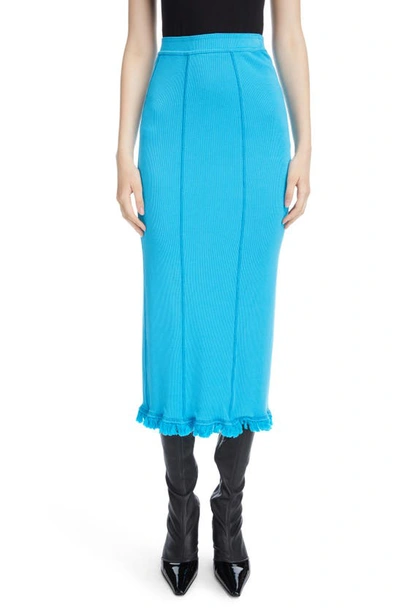 Acne Studios Pencil Skirt In Turquoise