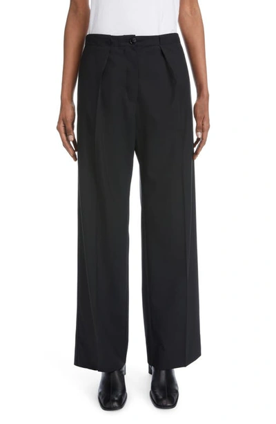 Acne Studios Pera Crepe Straight-leg Suit Trousers In Black