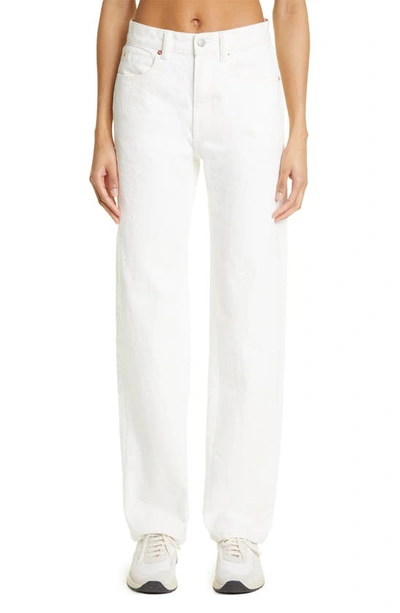 Alexander Wang Relaxed Straight Leg Jeans In White
