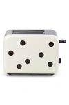 Kate Spade X Lenox Deco Dot 2-slice Toaster In Black/ White