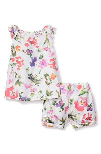 Petite Plume Girls' Gardens Of Giverny Amelie Short Set - Baby, Little Kid, Big Kid In White