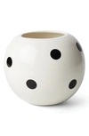 Kate Spade New York On The Dot Rose Bowl In Black/ White