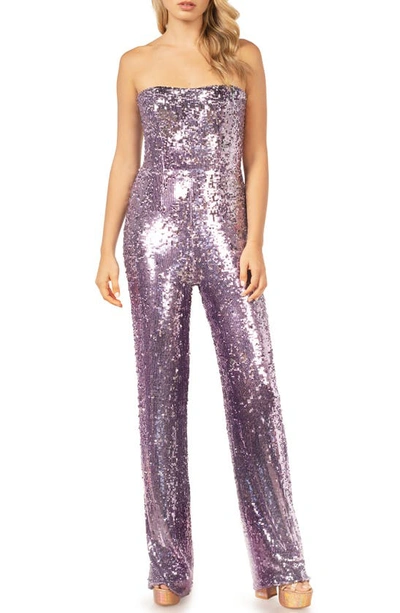 DRESS THE POPULATION DRESS THE POPULATION ANDY SEQUIN STRAPLESS JUMPSUIT