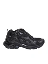 Balenciaga Track Sneakers In Rubber And Mesh In Black
