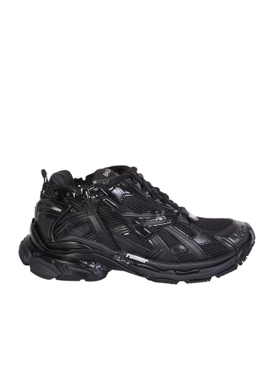 Balenciaga Track Trainers In Rubber And Mesh In Black