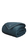Pg Goods All Season Down Alternative Comforter In Navy/teal With White Cord