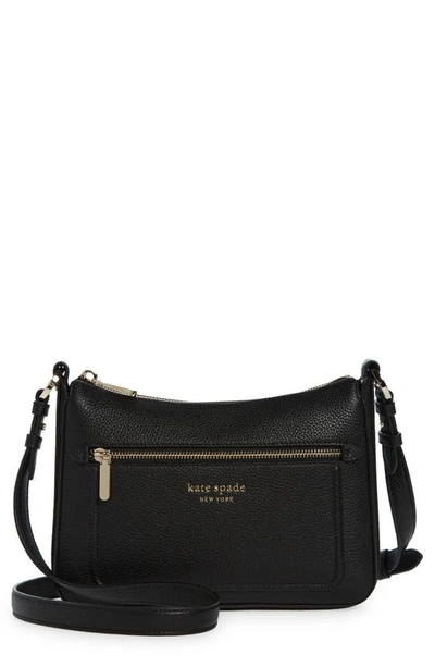Kate Spade New York Hudson Pebbled Leather Small Crossbody In Black