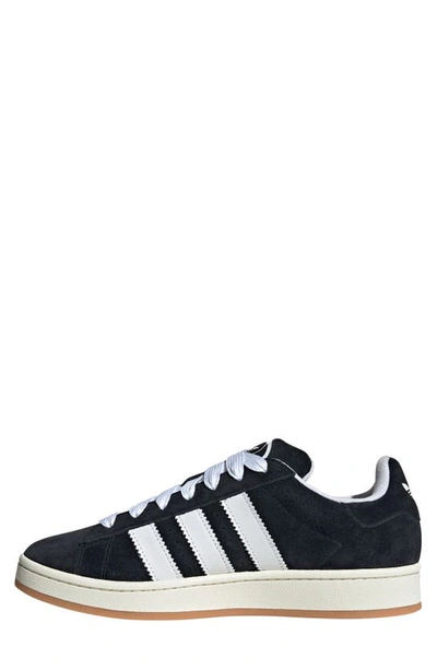 Adidas Originals Campus 00s Leather-trimmed Suede Sneakers In Core Black/ftwr White/ Off White