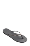 Havaianas You Flip Flop In Grey Steel/ Metallic Graphite