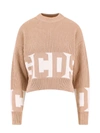 Gcds Sweater In Beige