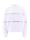 Gcds Cotton Sweatshirt With Frontal Logo Patch In White