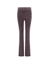 Gcds Lurex-detailing Flared Knitted Trousers In Multicolor